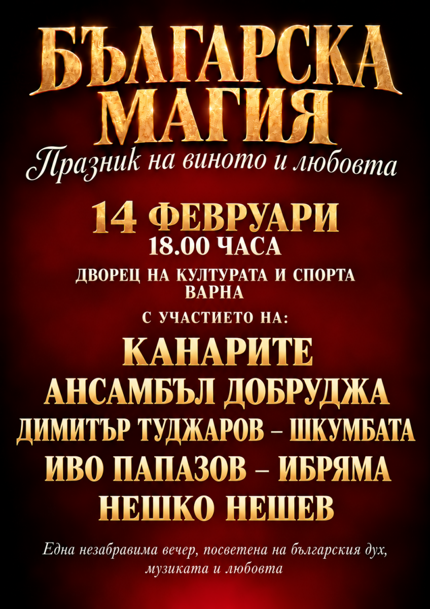 „Българска магия-празник на любовта и виното“ – спектакъл